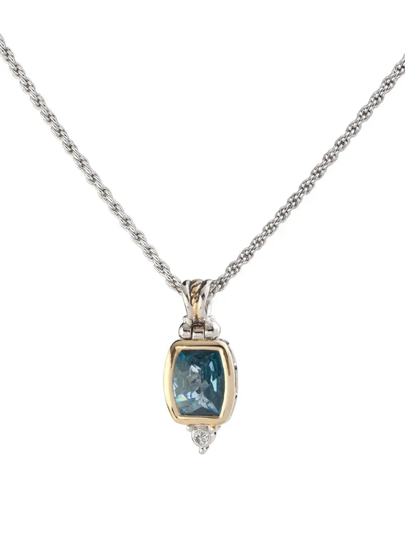 Nouveau Collection - Barrel Cubic Zirconia Pendant with Chain John Medeiros Jewelry Collections