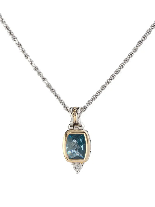 Nouveau Collection - Barrel Cubic Zirconia Pendant with Chain John Medeiros Jewelry Collections
