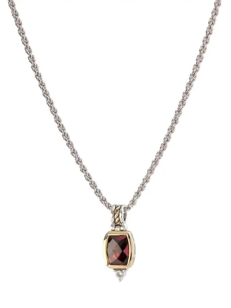 Nouveau Collection - Barrel Cubic Zirconia Pendant with Chain John Medeiros Jewelry Collections