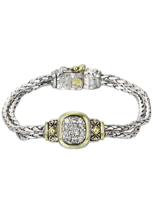 Nouveau Collection - Cubic Zirconia Double-Strand Bracelet John Medeiros Jewelry Collections