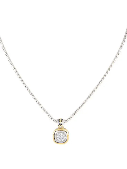 Nouveau Collection - Cushion Pavé Pendant with Chain John Medeiros Jewelry Collections