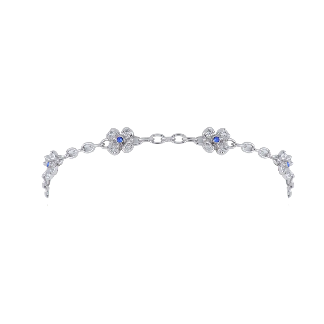 Novelão Collection 4 Pavé Flower Bracelet Rhodium 6.5” John Medeiros Wholesale Partner