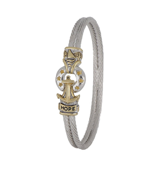 Ocean Images Collection - Sail Away Anchor Wire Bracelet John Medeiros Jewelry Collections