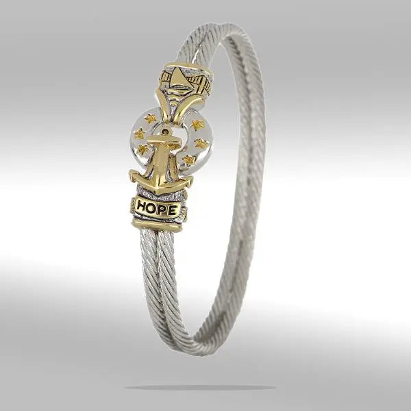 Ocean Images Collection - Sail Away Anchor Wire Bracelet John Medeiros Jewelry Collections