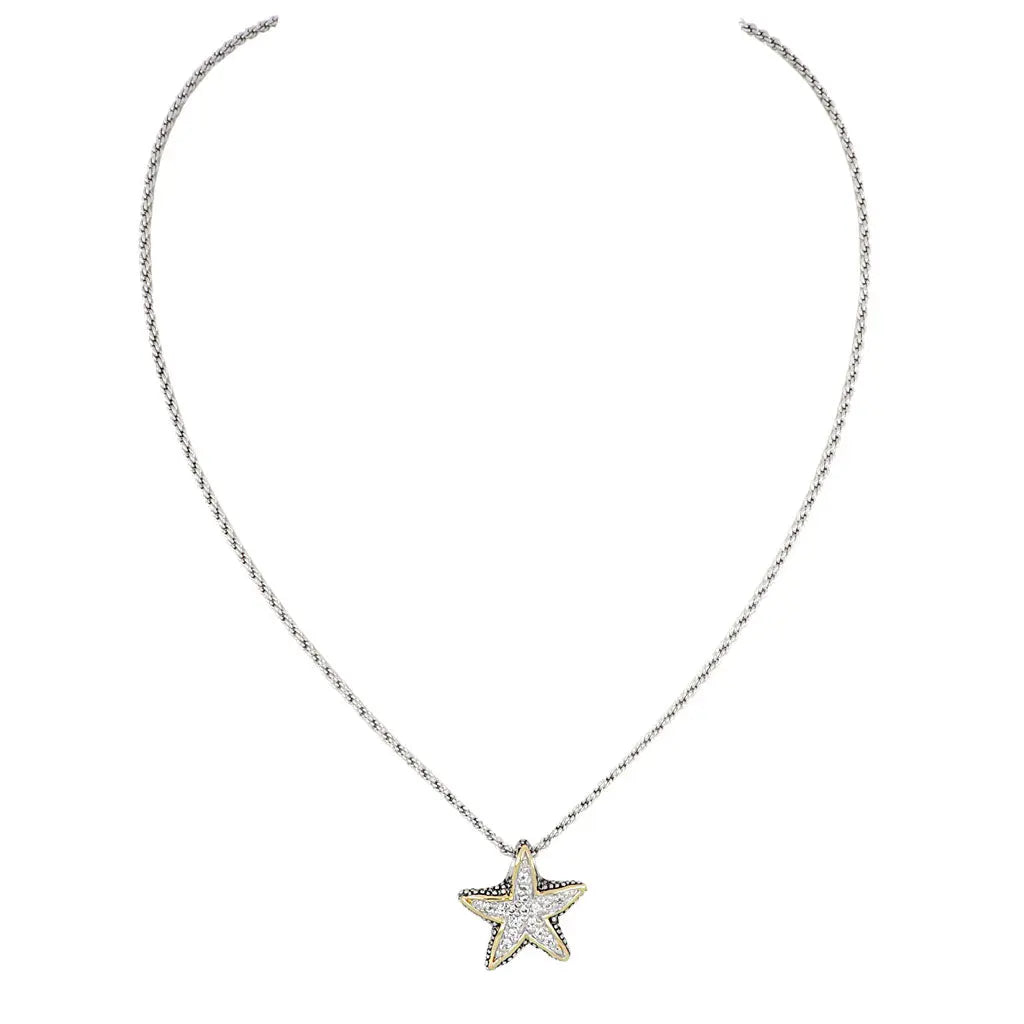 Ocean Images Seaside Collection - Small Pavé Starfish Slider with Chain John Medeiros Jewelry Collections