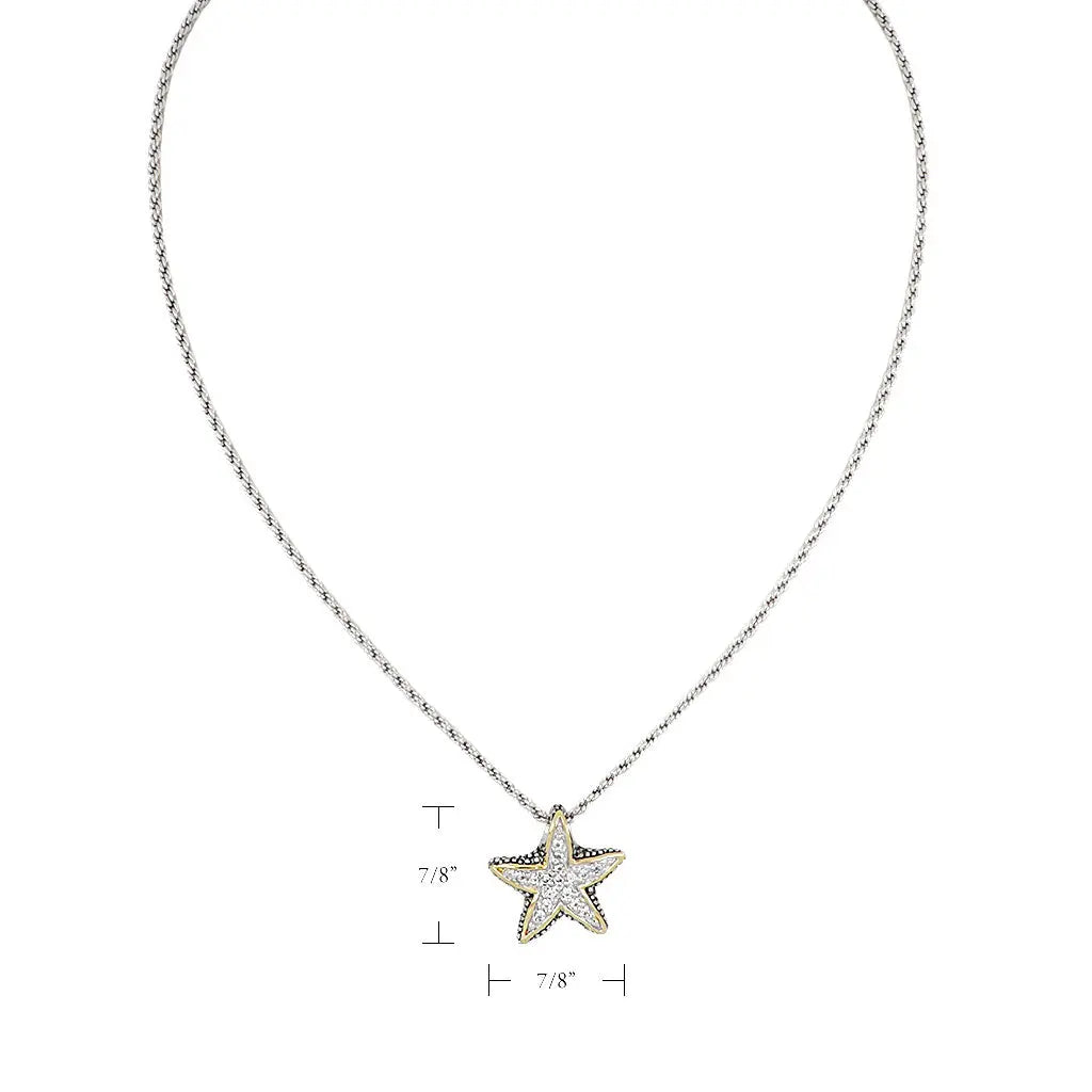 Ocean Images Seaside Collection - Small Pavé Starfish Slider with Chain John Medeiros Jewelry Collections