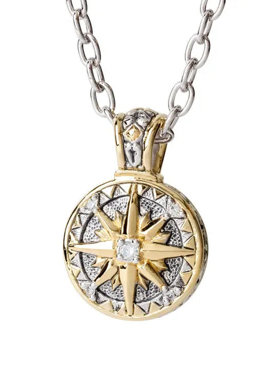 Ocean Images Seaside - Cubic Zirconia Compass with Chain John Medeiros Jewelry Collections