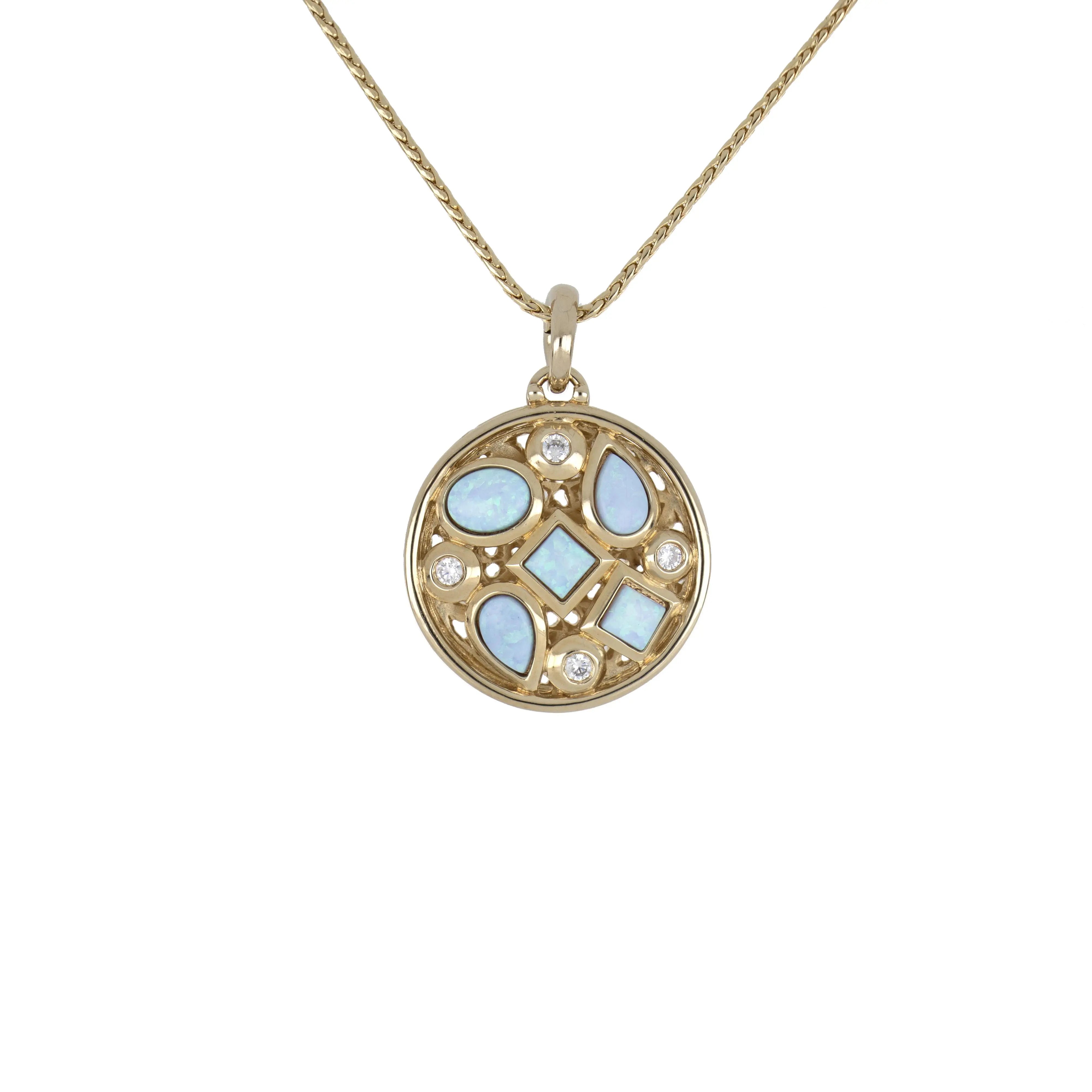Elegant Blue Opal Necklace - Opalas do Mar Collection – John