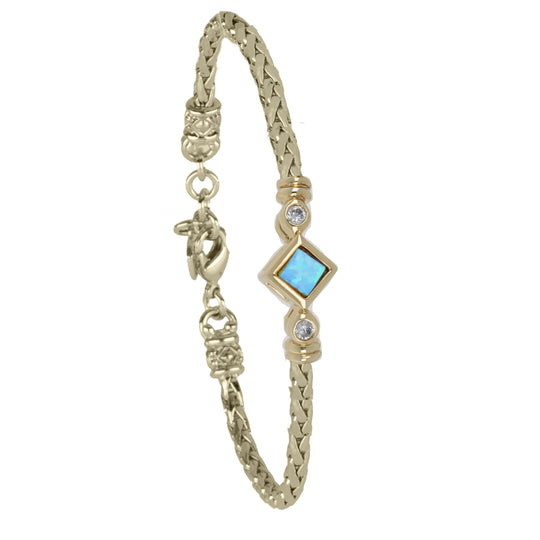 Opalas do Mar Collection - Single Strand Blue Diamond Opal Bracelet John Medeiros Jewelry Collections