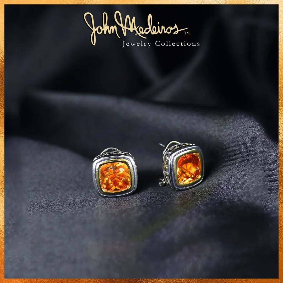 *Retired* Anvil Square November Birthstone Clip Earrings