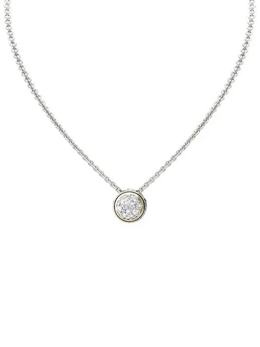 Oval Link Collection - Lanna Solitaire Pavé Necklace John Medeiros Jewelry Collections