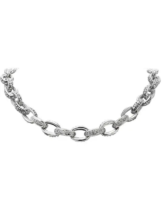 Oval Link Collection - Pavé Necklace John Medeiros Jewelry Collections