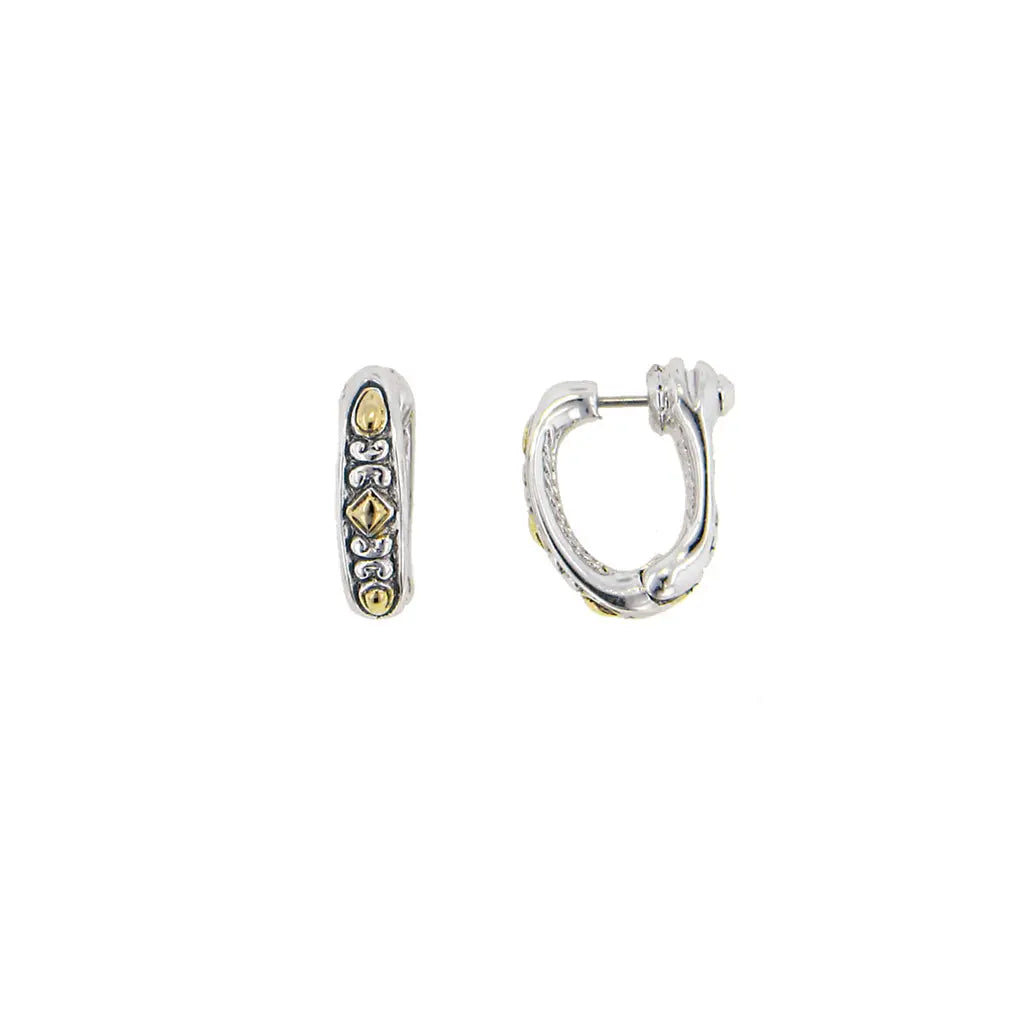 Oval Link Collection - Two-Tone Snuggy Earrings John Medeiros Jewelry Collections