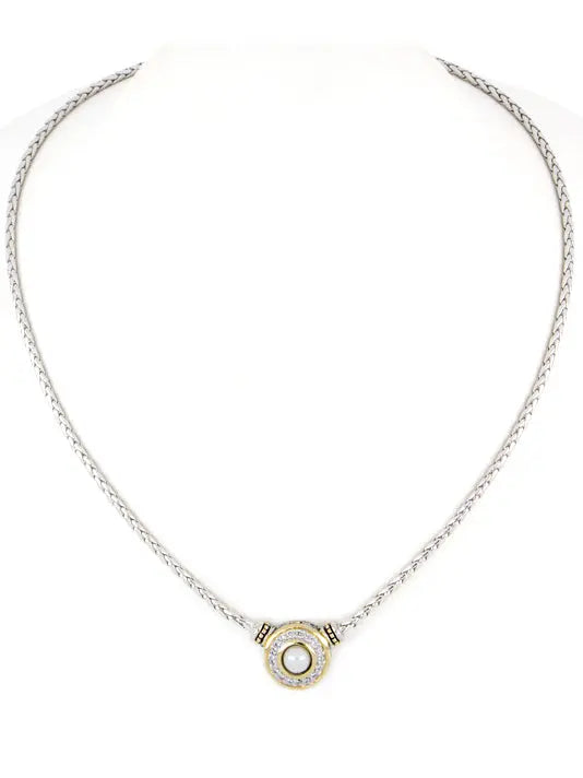 Pérola Collection - Pavé & White Seashell Pearl Necklace John Medeiros Jewelry Collections
