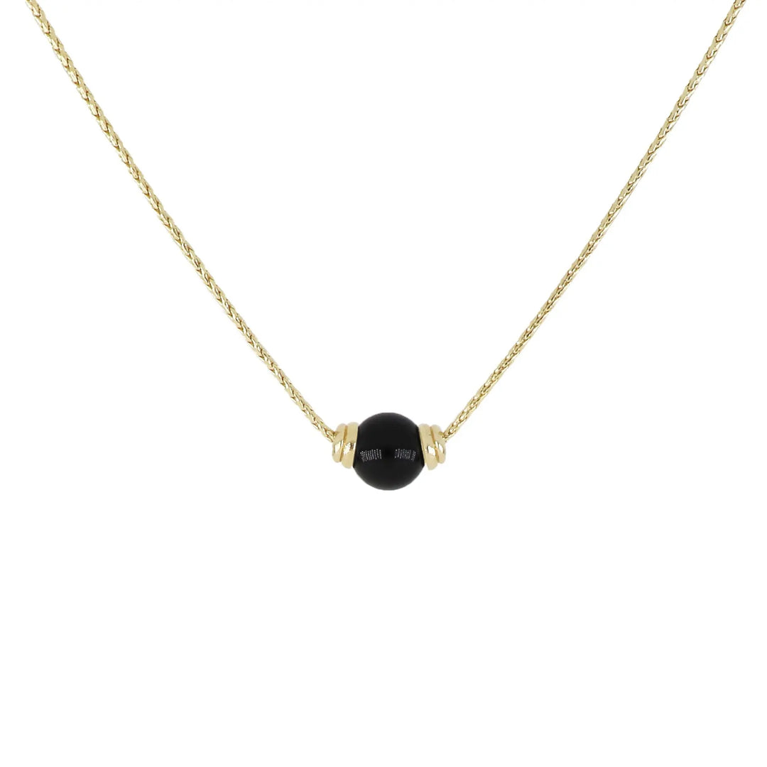 Perola Collection - Single Black Onyx Gold Necklace John Medeiros Jewelry Collections