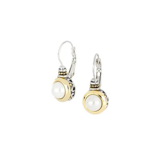 Pérola Collection - White Seashell Pearl French Wire Earrings John Medeiros Jewelry Collections