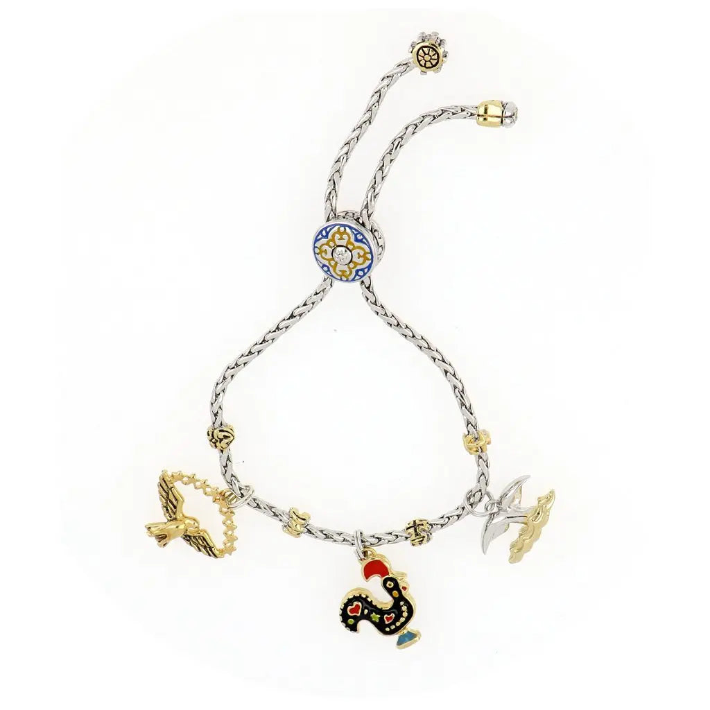 Portuguese Collection - Adjustable Bolo Bracelet with Charms - SET5 John Medeiros Jewelry Collections