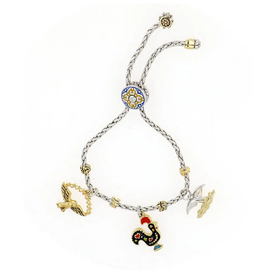 Portuguese Collection - Adjustable Bolo Bracelet with Charms - SET5 John Medeiros Jewelry Collections