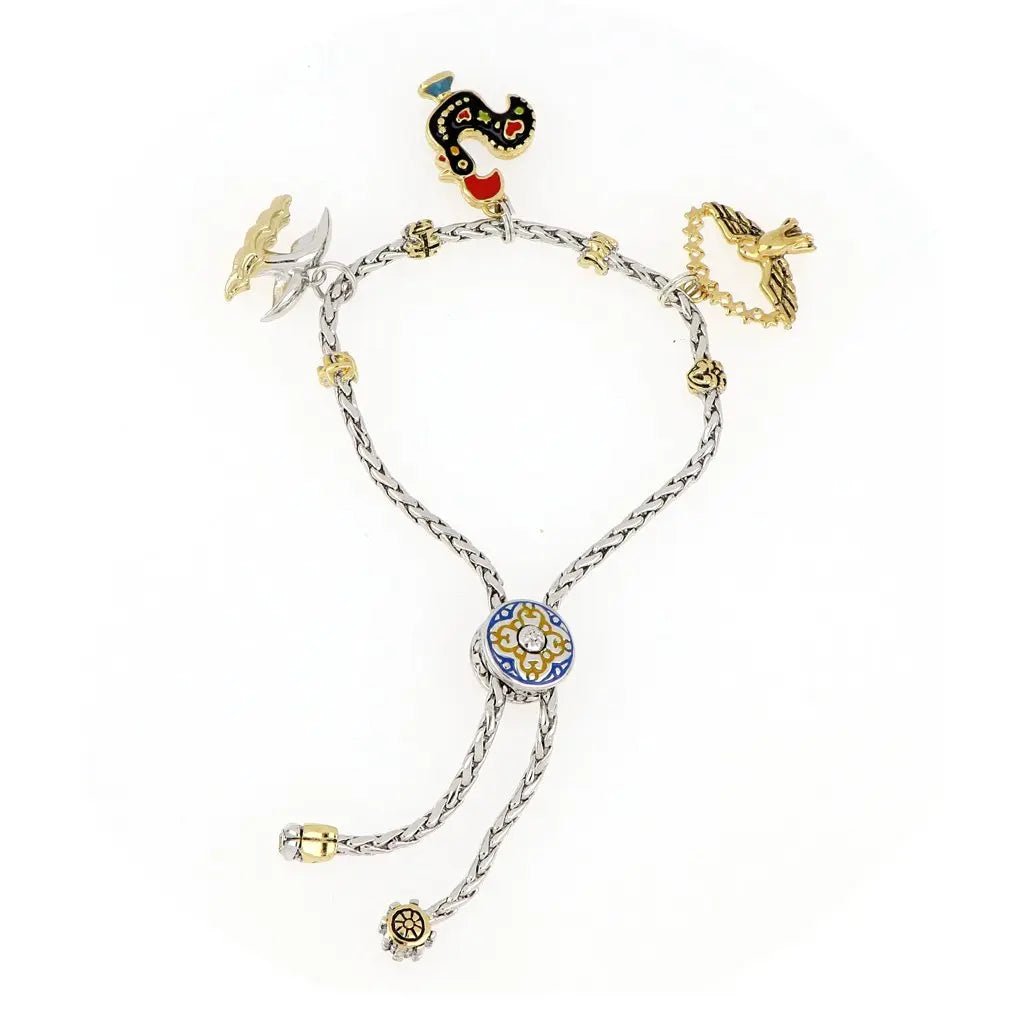 Portuguese Collection - Adjustable Bolo Bracelet with Charms - SET5 John Medeiros Jewelry Collections