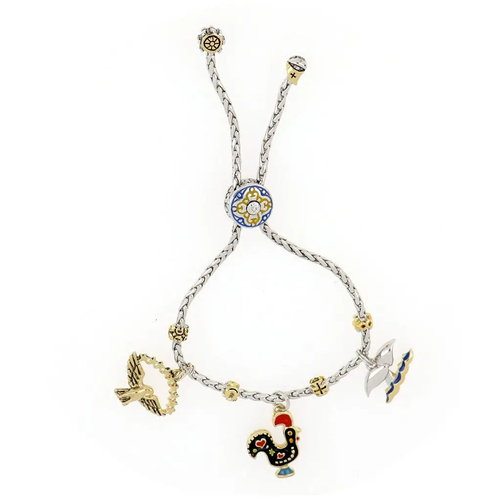 Portuguese Collection - Adjustable Bolo Bracelet with Charms - SET6 John Medeiros Jewelry Collections