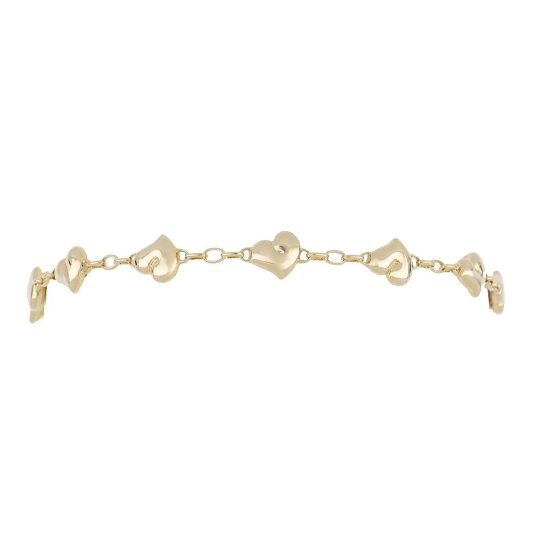 Puffed 8 Solid Heart Chain Bracelet 7” John Medeiros Jewelry Collections