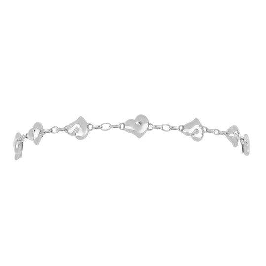 Puffed 8 Solid Heart Chain Bracelet 7” John Medeiros Jewelry Collections