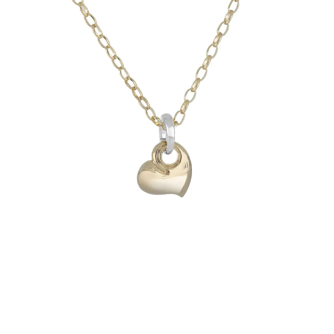 Puffed Heart Necklace Unique Two Tone Design – John Medeiros