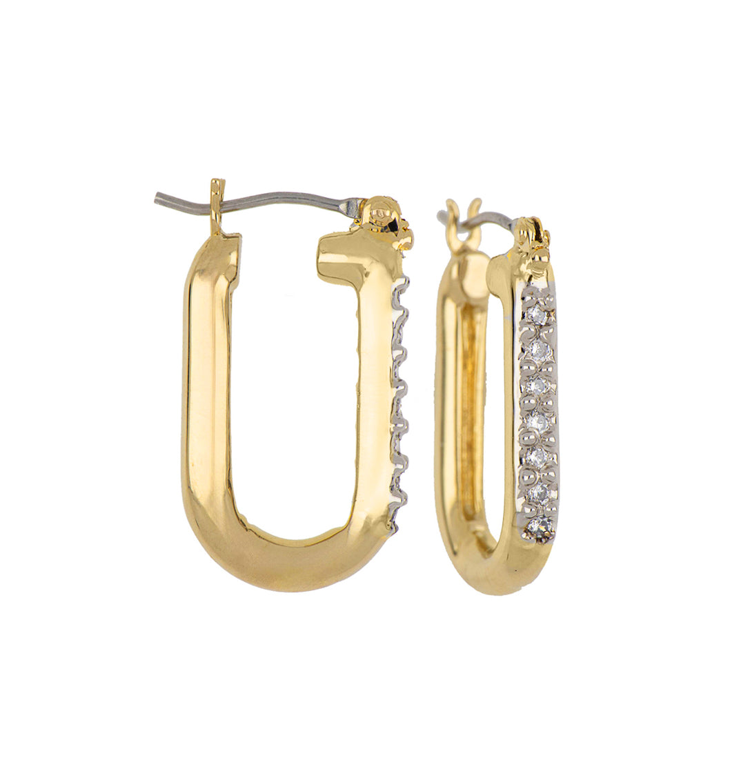 Diamante - Small Pavé Link Earrings