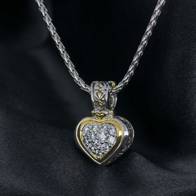 *Retired* Heart Collection Pavé Enhancer Charm with Chain