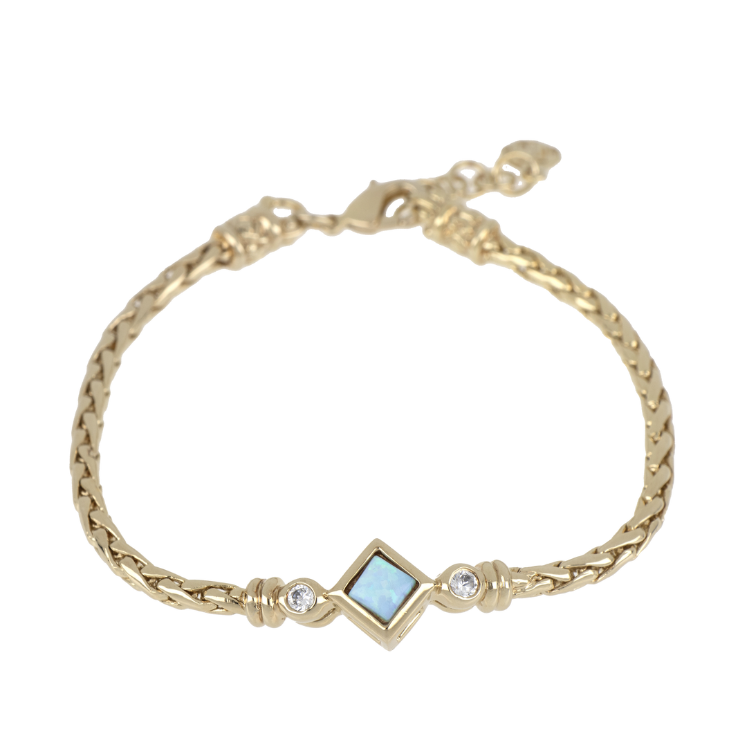 Opalas do Mar Collection - Single Strand Blue Diamond Opal Bracelet