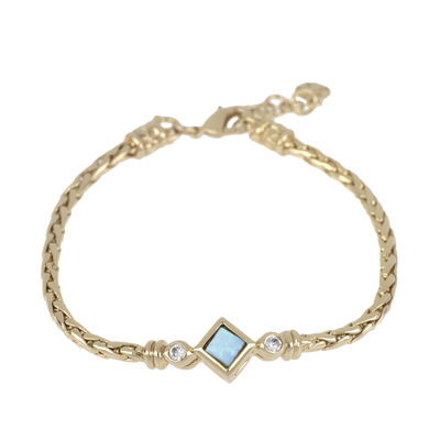 Opalas do Mar Collection - Single Strand Blue Diamond Opal Bracelet