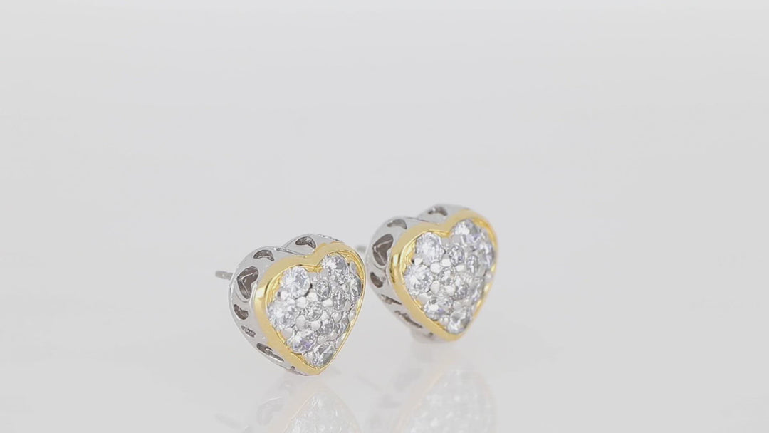 Heart Collection - Pavé Stud Earrings