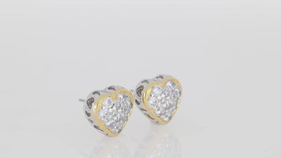 Heart Collection - Pavé Stud Earrings