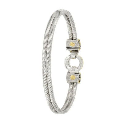 Antiqua Gold Circle Double Wire Bracelet