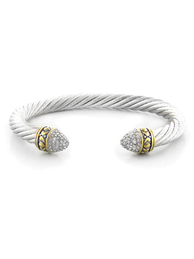 Briolette Collection - Large Pavé Wire Cuff Bracelet – John Medeiros ...