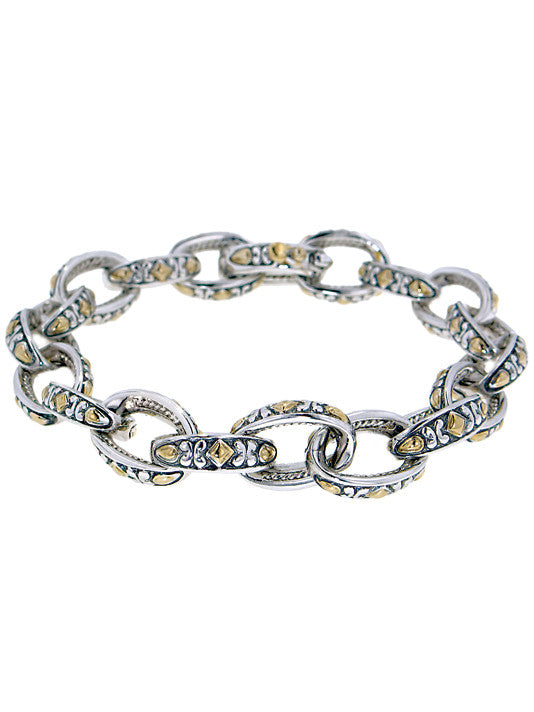 Oval Link Collection Two Tone Bracelet - John Medeiros Jewelry Collections