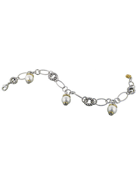 Ocean Images Collection - Seashell Pearl Drop Bracelet