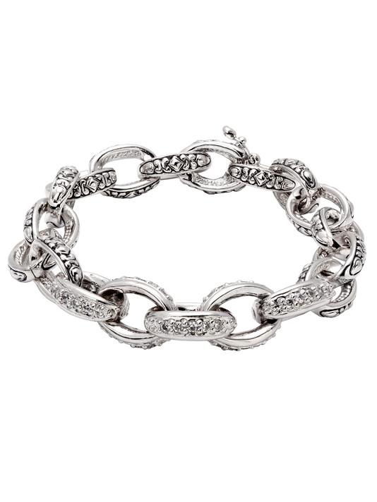 Oval Link Collection Pavé Bracelet - John Medeiros Jewelry Collections