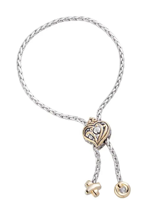 Viana Filigree Heart Adjustable Bracelet