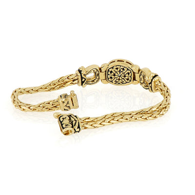 Anvil Gold & Pavé Horseshoe Two Strand Bracelet