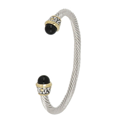 Ocean Images Collection - Thin Pearl Wire Cuff Bracelet