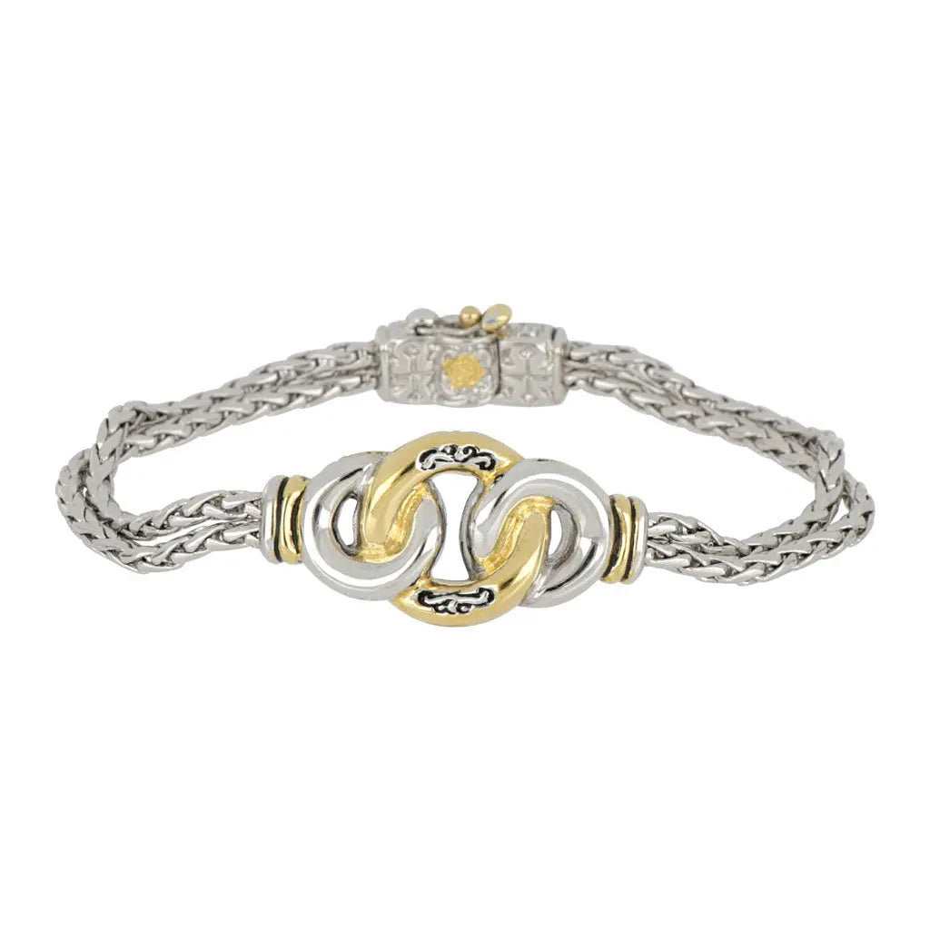 Ciclo D'Amor Two Tone Double Strand Bracelet