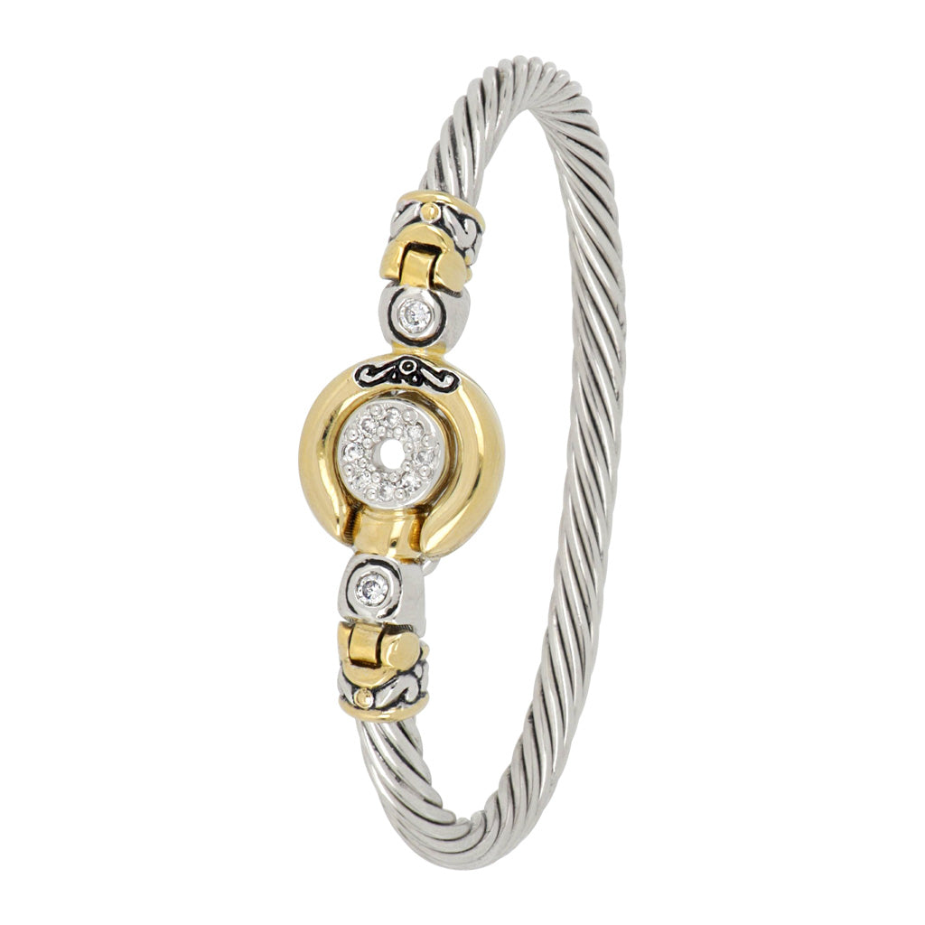 Ciclo D'Amor Pavé & Gold Magnetic Clasp Bracelet
