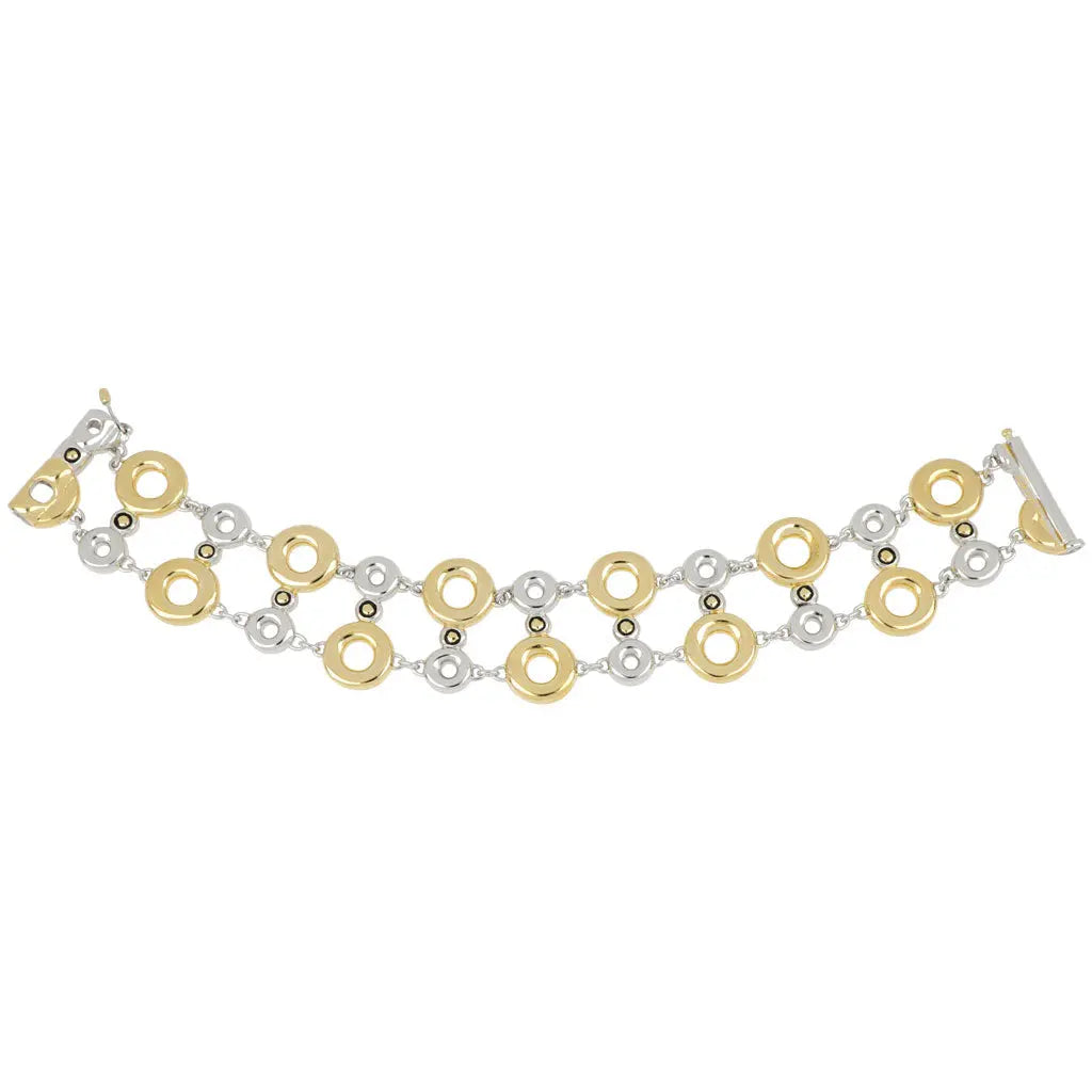 Ciclo D'Amor Multi Circle Double Row Two Tone Bracelet