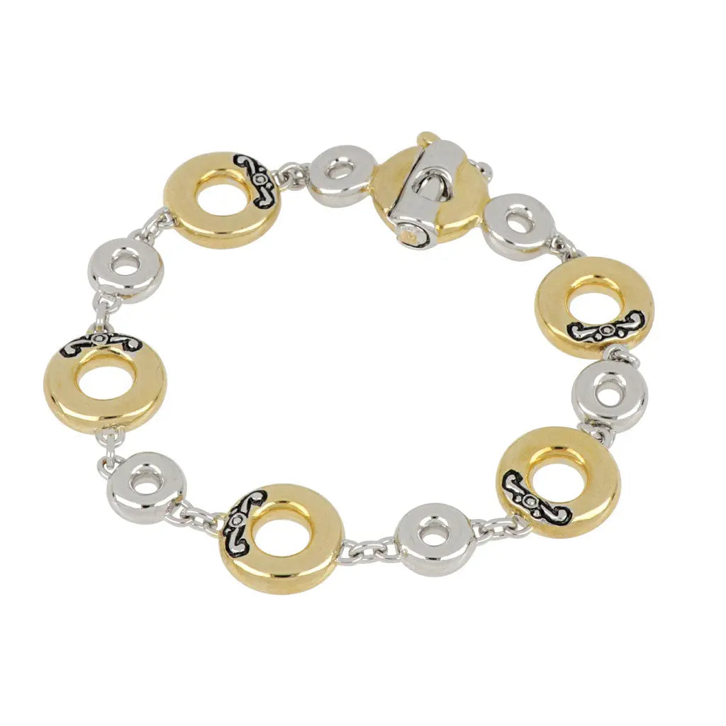 Ciclo D'Amor Multi Circle Single Row Two Tone Bracelet