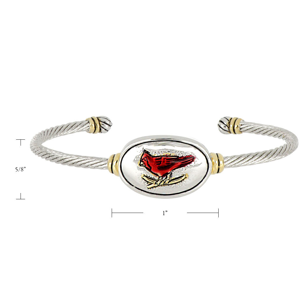 Celebration Memories Red Cardinal Wire Cuff Bracelet