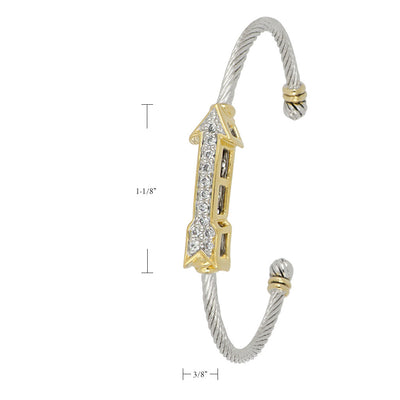 Celebration Petite Pavé Arrow of Love Wire Cuff Bracelet