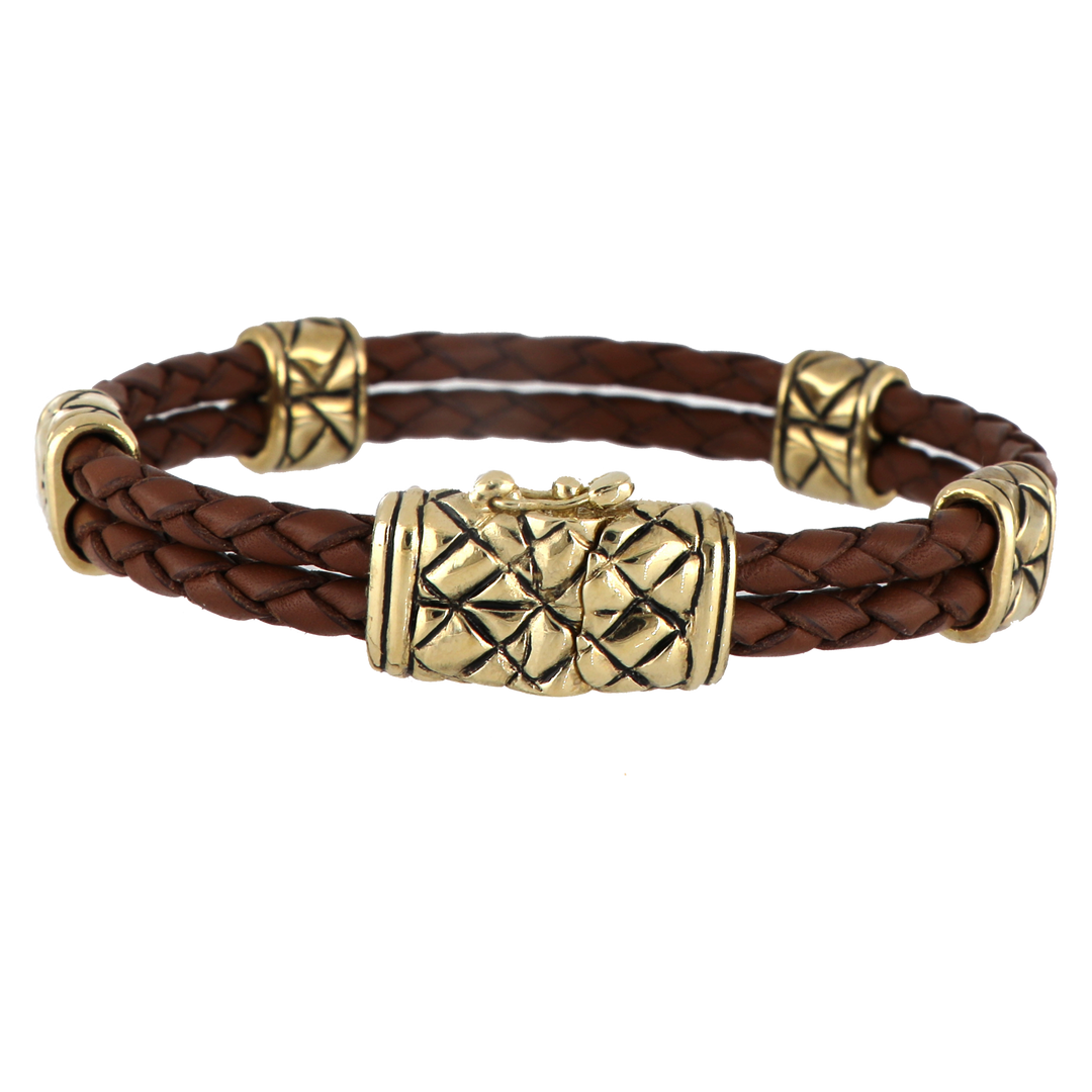 Men’s Leather Bracelet with Clasp