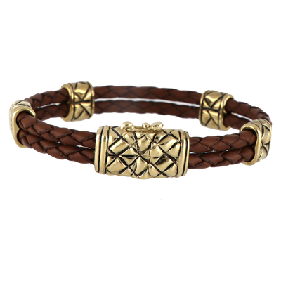 Men’s Leather Bracelet with Clasp