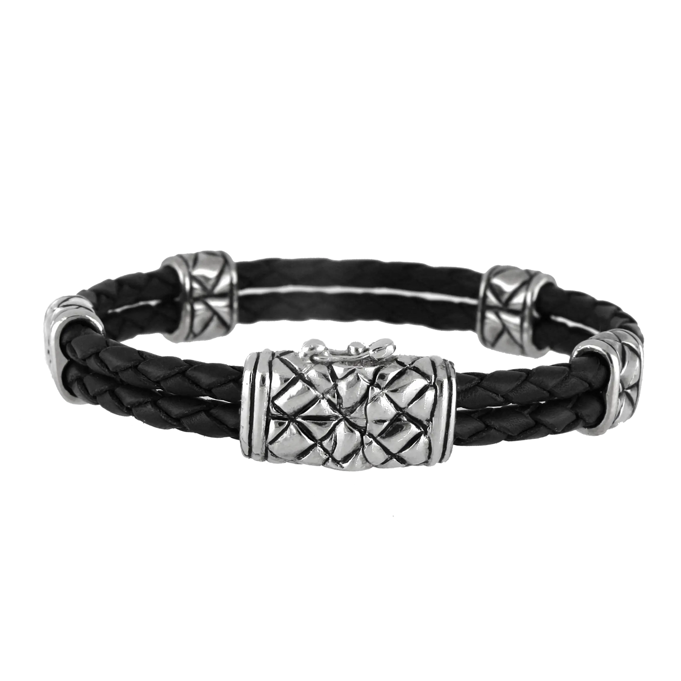 Men’s Leather Bracelet with Clasp